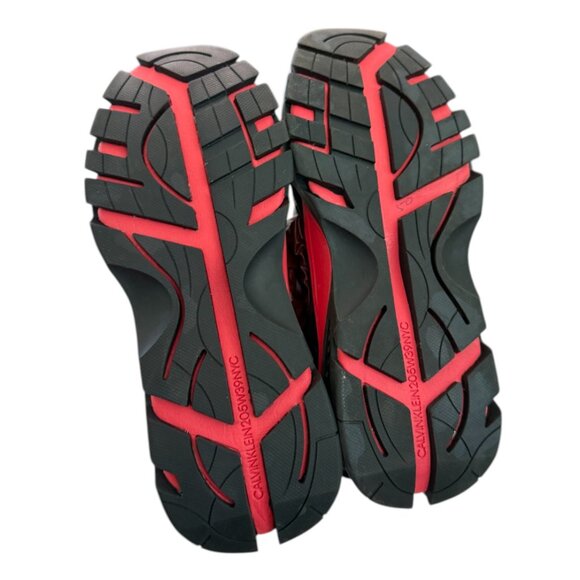 Like New RARE Raf Simons x Calvin Klein Burgundy Lace Up Sneakers - 8.5 - Picture 4 of 8